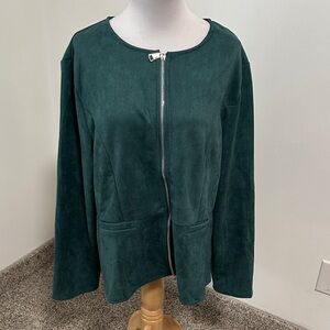 🐎 Clarm Qi Sans Faux Suede Lightweight Jacket